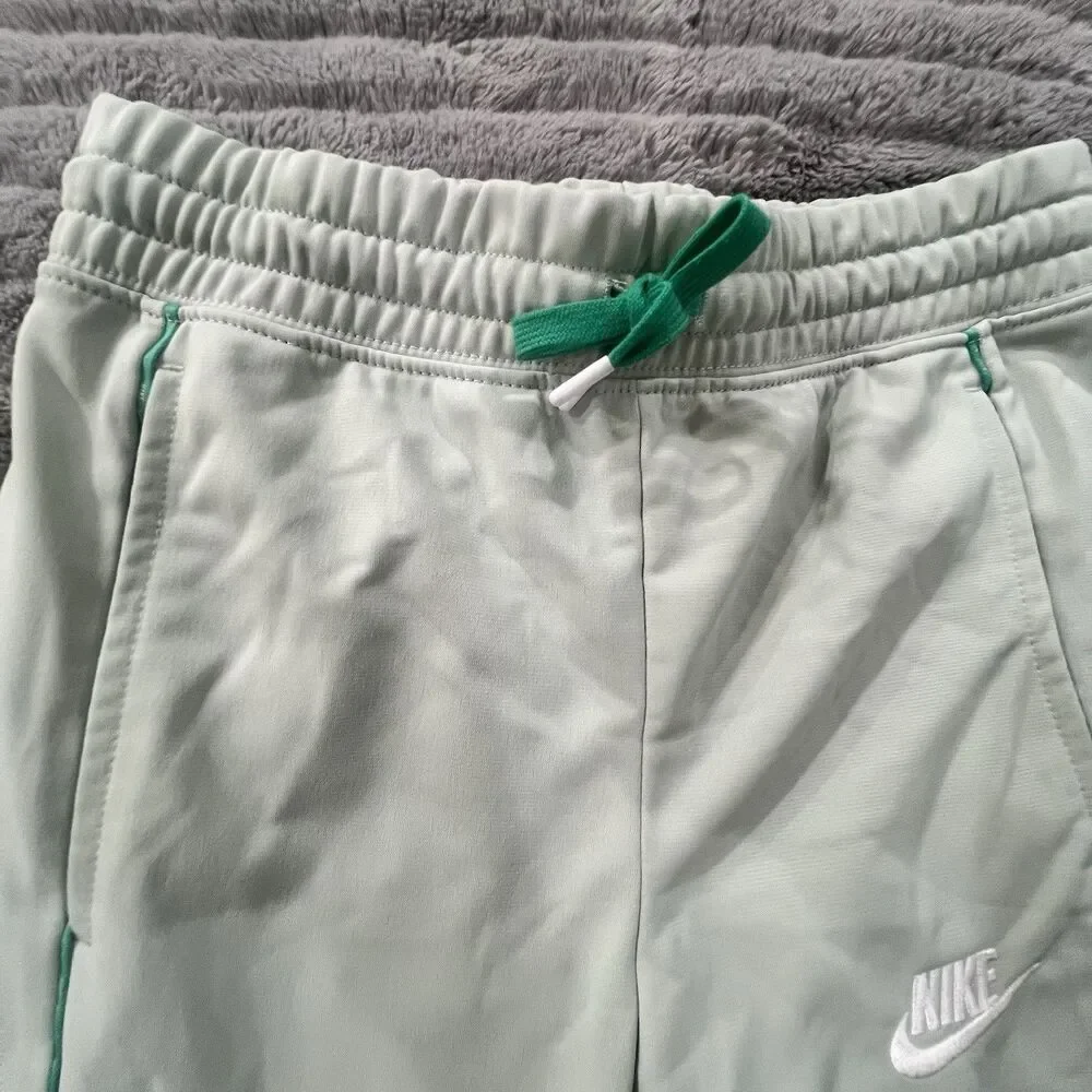 Nike Girls Mint Green Joggers Sweatpants  Medium Drawstring Athleisure